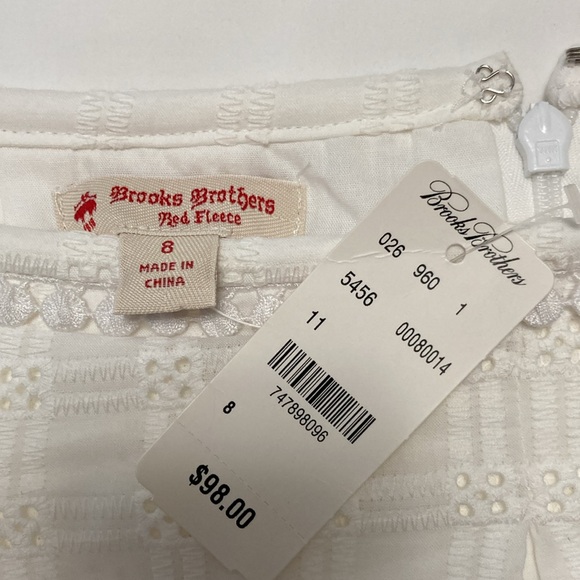 NET Brooks Brothers pleaded white eyelet skirt - Picture 2 of 4